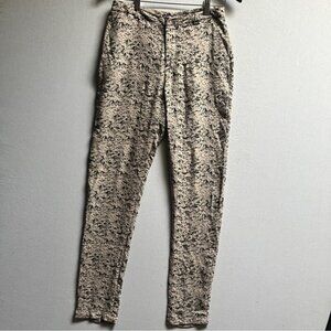 Obakki patterned silk taper relaxed pants Sz 4/ 30" waist
